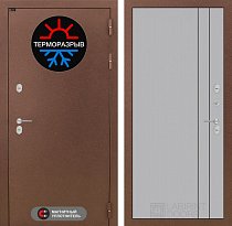 LABIRINT Входная металлическая дверь Термомагнит панель №10 цвет серый софт рельеф