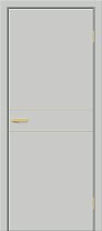Дверь Браво модель Браво-0.24.П цвет Серый шёлк молдинг золото