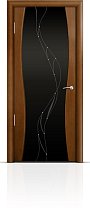 Дверь Мильяна модель Омега-1 цвет Анегри триплекс черный Иллюзия