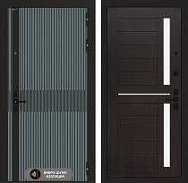 LABIRINT Входная металлическая акустическая дверь ISSIDA панель №2 цвет венге