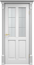Дверь Массив Сосны модель 15ш цвет Белая Эмаль стекло 15-1