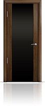 Дверь Мильяна модель Омега-2 цвет Американский орех триплекс черный