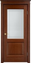 Дверь Массив Дуба модель Д13 цвет Коньяк стекло 13-6