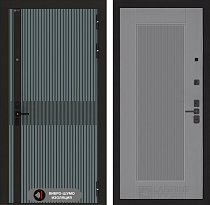 LABIRINT Входная металлическая акустическая дверь ISSIDA панель №30 цвет серый софт рельеф