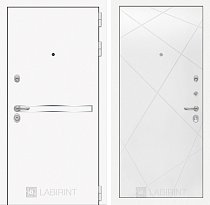 LABIRINT Входная металлическая дверь Лайн Вайт панель №24 цвет белый софт