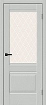 Дверь Браво модель Прима-3 цвет Grey Silkwood/White Сrystal