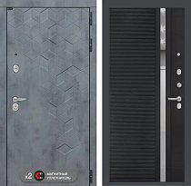 LABIRINT Входная металлическая дверь Бетон панель №31 цвет черный кварц