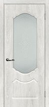 Дверь МариаМ Сиена-2 Дуб жемчужный стекло контур серебро