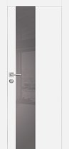 Profilo Porte модель PX-6 кромка хром с 4-х сторон цвет Белый матовый стекло лакобель серый