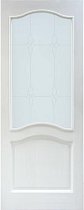 Дверь Юркас мод. 7 массив сосны белый лоск стекло