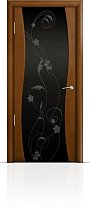 Дверь Мильяна модель Омега цвет Анегри триплекс черный Фиалка