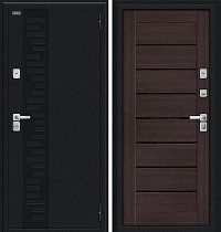 Входная Дверь Thermo Техно Д2/BChrome Букле черное/Wenge Melinga