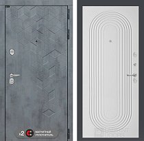 LABIRINT Входная металлическая дверь Бетон панель №33 цвет белый софт