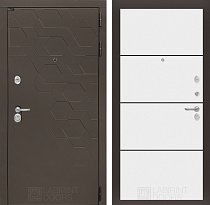 LABIRINT Входная металлическая дверь Smoky панель №25 цвет белый soft