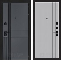 LABIRINT Входная металлическая дверь ЭвоЛаб панель №10 цвет серый софт рельеф