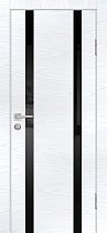 Дверь Profilo Porte Серия P-9 цвет Дуб скай белый стекло чёрный лакобель