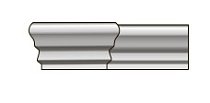 Текона Карниз 1500 мм Дуб с патиной на одну сторону 1 шт.