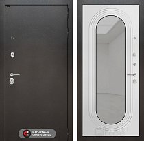 LABIRINT Входная металлическая дверь Сильвер панель Зеркало Дольче цвет белый софт
