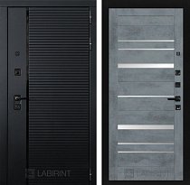LABIRINT Входная металлическая дверь PIANO панель №20 бетон тёмный