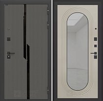 LABIRINT Входная металлическая дверь Карбон панель Зеркало Дольче цвет капучино