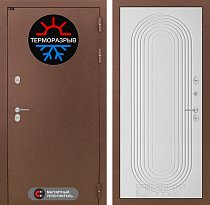 LABIRINT Входная металлическая дверь Термомагнит панель №33 цвет белый софт