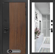 LABIRINT Входная металлическая дверь с терморазрывом АйсЛаб панель Зеркало Максимум цвет белый софт