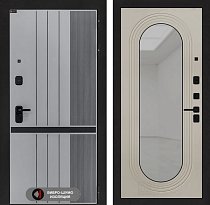 LABIRINT Входная металлическая дверь СкайЛаб панель Зеркало Дольче цвет капучино