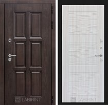 LABIRINT Входная металлическая дверь Лондон панель 6 cандал белый