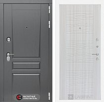 LABIRINT Входная металлическая дверь Платинум панель №6 cандал белый