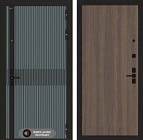 LABIRINT Входная металлическая акустическая дверь Иссида панель №5 цвет ясень тёмный