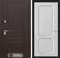 LABIRINT Входная металлическая дверь Мегаполис панель №9 цвет белый софт