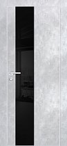 Profilo Porte модель PX-6 кромка хром с 4-х сторон цвет Серый бетон стекло лакобель чёрный