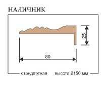 Uberture Versales Наличник фигурный цвет Дуб французский 1 шт.