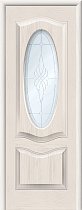 Покровские двери модель Венера ясень белый стекло АП-6 белое