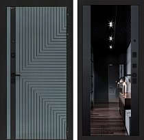 LABIRINT Входная металлическая дверь Credor панель Зеркало Максимум цвет чёрный кварц