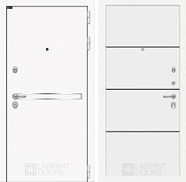 LABIRINT Входная металлическая дверь Лайн Вайт панель №25 цвет белый софт
