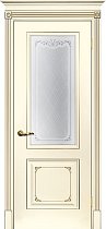 Дверь Текона Смальта-Деко 14 RAL 1013 патина шампань стекло