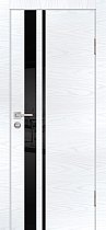 Дверь Profilo Porte Серия P-16 цвет Дуб скай белый стекло чёрный лакобель