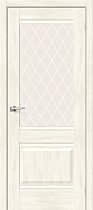 Дверь Браво модель Прима-3 цвет Nordic Oak/White Сrystal
