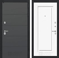 LABIRINT Входная металлическая дверь ART Графит панель №27 эмаль белая