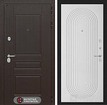 LABIRINT Входная металлическая дверь Мегаполис панель №33 цвет белый софт