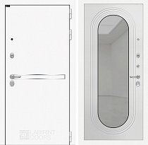 LABIRINT Входная металлическая дверь Лайн Вайт панель Зеркало Дольче цвет белый софт