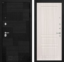 LABIRINT Входная металлическая дверь PAZL панель №3 сандал белый