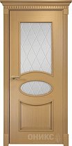 Дверь Оникс модель Эллипс цвет Анегри сатинат гравировка Ромб