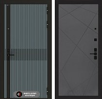 LABIRINT Входная металлическая акустическая дверь ISSIDA панель №24 цвет графит софт