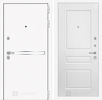 LABIRINT Входная металлическая дверь Лайн Вайт панель №3 цвет белый софт
