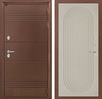 LABIRINT Входная металлическая дверь с терморазрывом Термо Лайт панель №33 цвет капучино