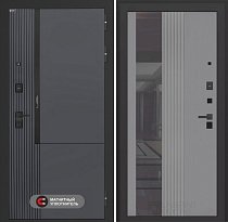 LABIRINT Входная металлическая дверь Лаб-2 Про панель №32 цвет серый софт рельеф