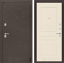 LABIRINT Входная металлическая дверь Smoky панель №3 цвет кремовый soft