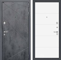 LABIRINT Входная металлическая дверь Лофт панель №13 цвет белый софт